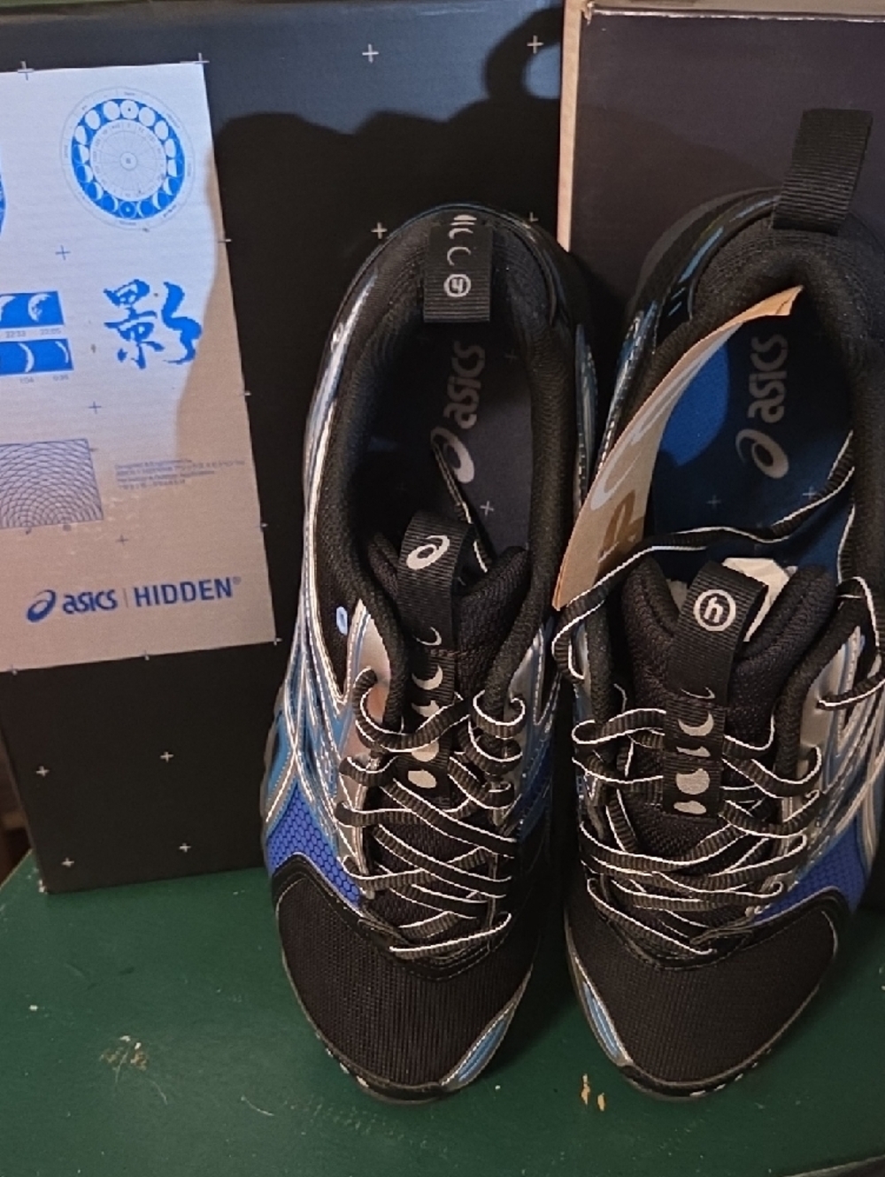 ASICS Black and Blue Men's Athletic Sneakers - Picture 4 of 13